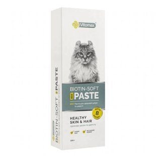 Харчова добавка Vitomax Biotin-Soft Eco Paste для шкіри та шерсті котів 100 г - masterzoo.ua