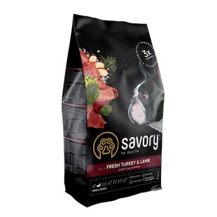 Сухой корм для собак Savory Small Breed Fresh 3 кг - индейка и ягненок - masterzoo.ua