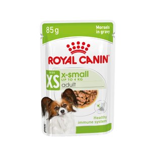 Вологий корм для собак Royal Canin X-Small Adult pouch 85 г - masterzoo.ua