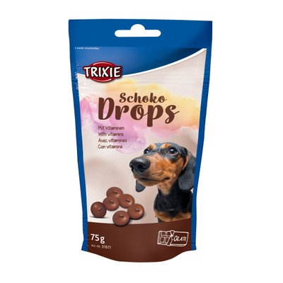 Ласощі для собак Trixie «Chocolate Drops» 75 г (шоколад) - masterzoo.ua