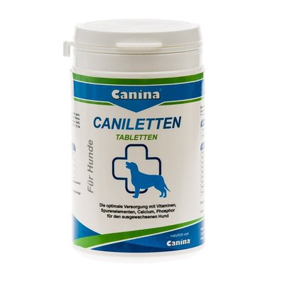Витаминно-минеральный комплекс для взрослых собак Canina «Caniletten» 150 таблеток, 300 г (витамины и минералы) - masterzoo.ua