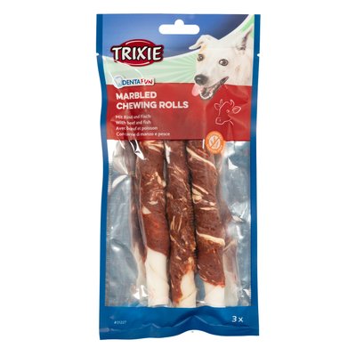 Ласощі для собак Trixie Паличка для чищення зубів Denta Fun 17 см, 140 г / 3 шт. (яловичина) - masterzoo.ua