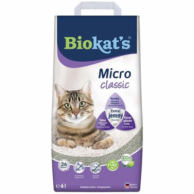 Наполнитель для кошачьего туалета Biokat's Micro Classic 6 л - бентонитовый - masterzoo.ua