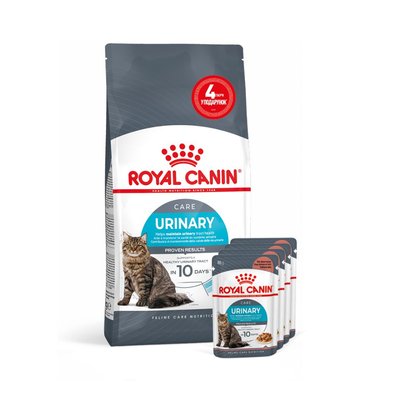 Набір корму для котів Royal Canin Urinary Care 2 кг + 4 pouch вологого корму - домашня птиця - masterzoo.ua