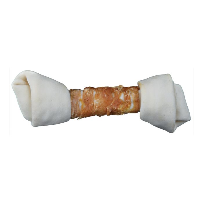 Ласощі для собак Trixie Кістка для чищення зубів з куркою Denta Fun 25 см 220 г - masterzoo.ua