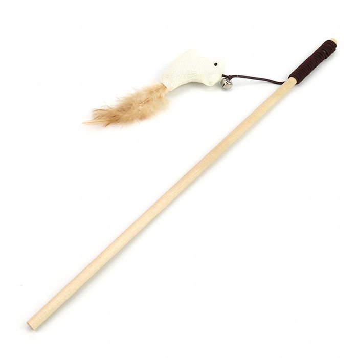 Іграшка для котів MasterZoo паличка з пташкою 40 см - masterzoo.ua