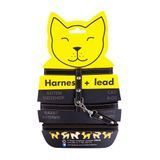 Шлея с поводком для собак COLLAR Натуральная Кожа XS - черная - masterzoo.ua