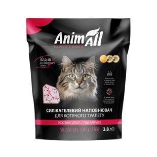 Наполнитель силикагелевый для кошачьего туалета AnimAll Розовый сапфир 3,8 л - без аромата - masterzoo.ua