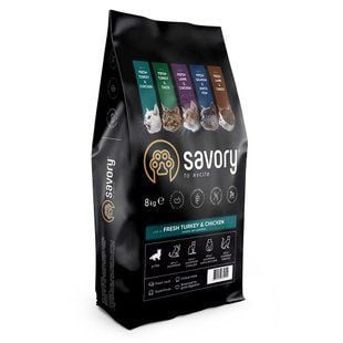 Сухий корм для кошенят Savory Kitten 8 кг - індичка та курка - masterzoo.ua
