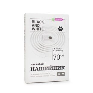Vitomax Black and White нашийник для собак 70 см - білий - masterzoo.ua