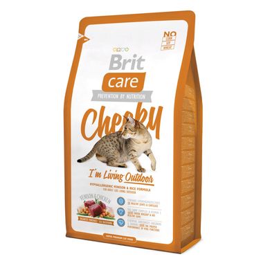 Сухий корм для котів, які живуть на вулиці Brit Care Cat Cheeky I am Living Outdoor 2 кг (оленина та рис) - masterzoo.ua