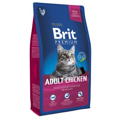 Сухой корм для кошек Brit Premium Cat Adult Chicken 8 кг (курица) - masterzoo.ua
