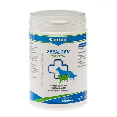 Витамины для кошек и собак Canina «SeealgenTabletten» 750 таблеток, 750 г (для пигментации) - masterzoo.ua