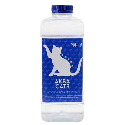 Корисна вітамінізована вода для котів Аква Cats, 1 л - masterzoo.ua