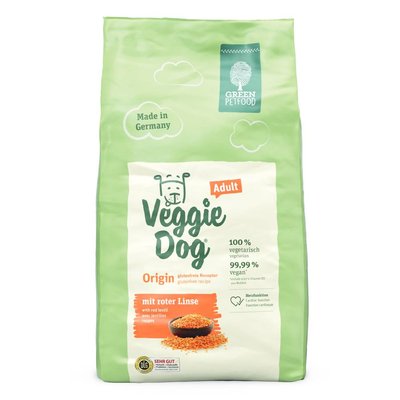 Сухой корм для собак Green Petfood VeggieDog Adult Origin 10 кг - красная чечевица - masterzoo.ua