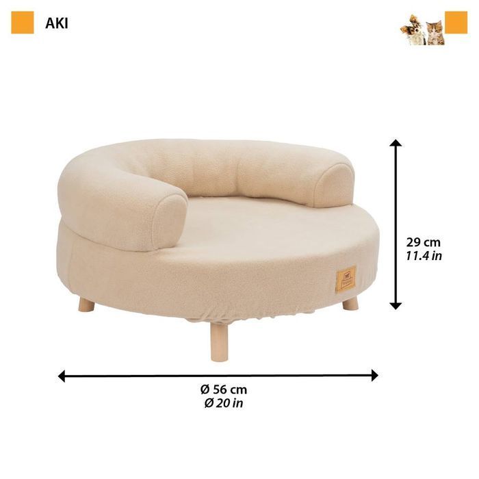 Лежак для собак Ferplast Aki Divan 56x56x29 см - бежевый - masterzoo.ua