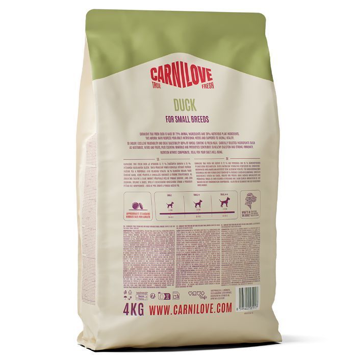 Сухий корм для собак Carnilove True Fresh Small Breed Adult 4 кг - качка - masterzoo.ua