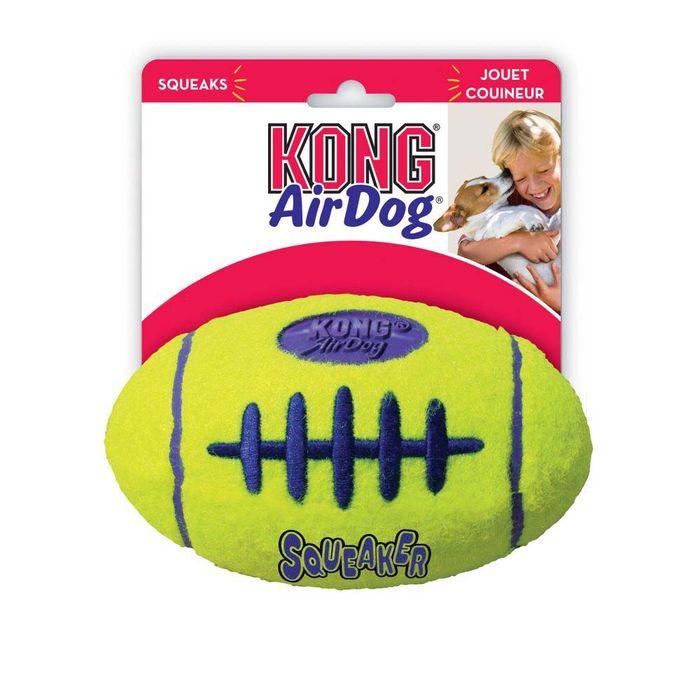Іграшка для собак м'яч регбі Kong AirDog Squeaker Football 8,3 см S - masterzoo.ua