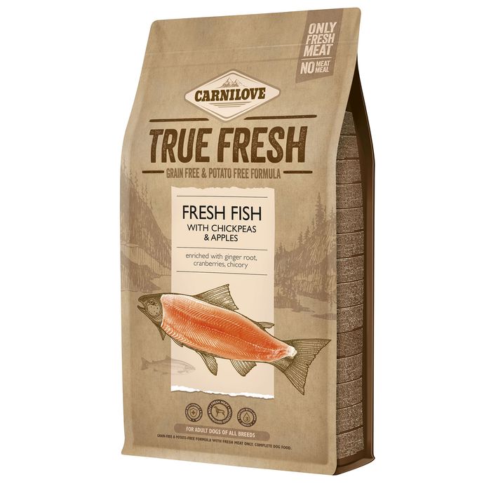 Сухий корм для дорослих собак усіх порід Carnilove True Fresh FISH for Adult dogs 1,4 кг (риба) - masterzoo.ua