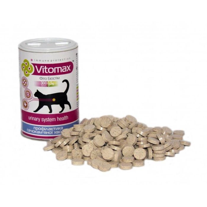 Вітаміни для котів Vitomax Фіто Біостім Urinary 300 шт - masterzoo.ua