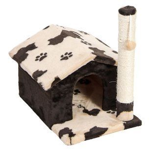 Priroda Шале домик-комплекс для кошек 38x50x53 см - коричневый - masterzoo.ua