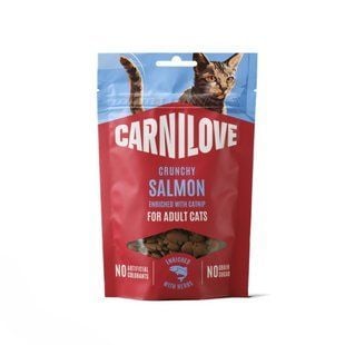 Ласощі для котів Carnilove Crunchy Snack Adult 50 г - лосось та м'ята - masterzoo.ua