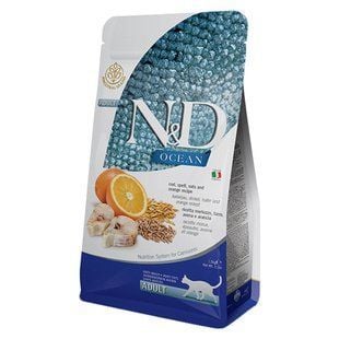 Сухой корм для кошек Farmina N&D Ancestral Grain Ocean Adult 300 г - треска, спельта, овес и апельсин - masterzoo.ua