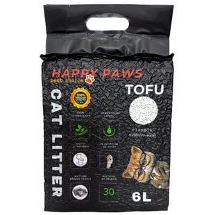Наповнювач соєвий для котячого туалету Happy Paws Tofu 6 л - класичний - masterzoo.ua