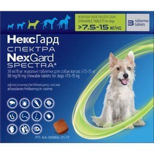 Boehringer Ingelheim NexGard Spectra M таблетки для собак от 7,6 до 15 кг 3 шт - masterzoo.ua