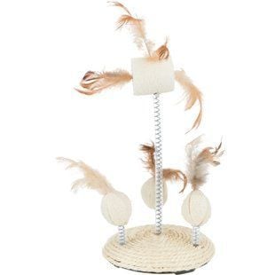 Trixie Wiggling Feather іграшка для котів 15х30 см &ndash; бежевий - masterzoo.ua