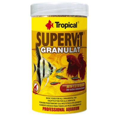 Сухий корм для акваріумних риб Tropical в гранулах «Supervit Granulat» 250 мл (для всіх акваріумних риб)