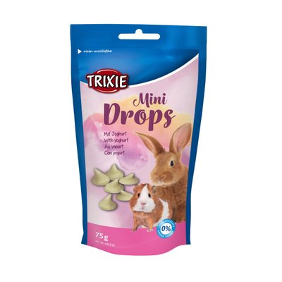 Ласощі для кроликів та морських свинок Trixie «Mini Drops» 75 г (йогурт) - masterzoo.ua