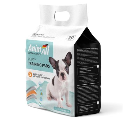 Пеленки для собак и щенков AnimAll 60 х 60 см, 20 шт. (нетканый материал) - masterzoo.ua
