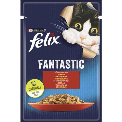 Влажный корм для кошек Felix Fantastic 85 г - говядина - masterzoo.ua