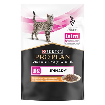 Влажный корм пауч для кошек, при заболеваниях мочевыводящих путей Pro Plan Veterinary Diets Urinary 85 г (курица) - masterzoo.ua