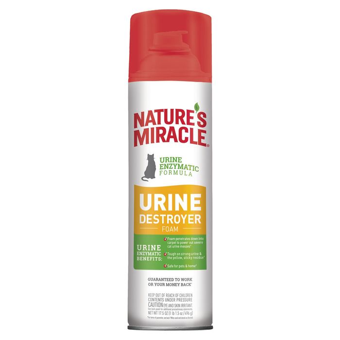 Устранитель-пена Nature's Miracle «Urine Destroyer» для удаления пятен и запахов от мочи котов 518 мл - masterzoo.ua