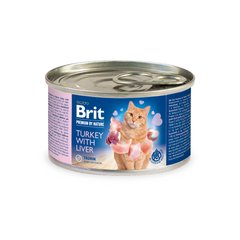 Вологий корм для котів Brit Premium Turkey & Liver 200 г (паштет з індичкою та печінкою) - masterzoo.ua