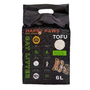 Наповнювач соєвий для котячого туалету Happy Paws Tofu 6 л - зелений чай - masterzoo.ua
