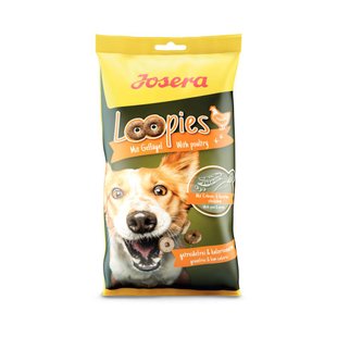 Ласощі для собак Josera Loopies 150 г - домашня птиця - masterzoo.ua