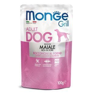 Вологий корм для собак Monge Grill Adult 100 г - свинина - masterzoo.ua