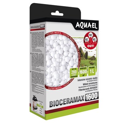 Наповнювач для фільтра Aquael «BioCeraMax 1600» керамічні кульки 1 л