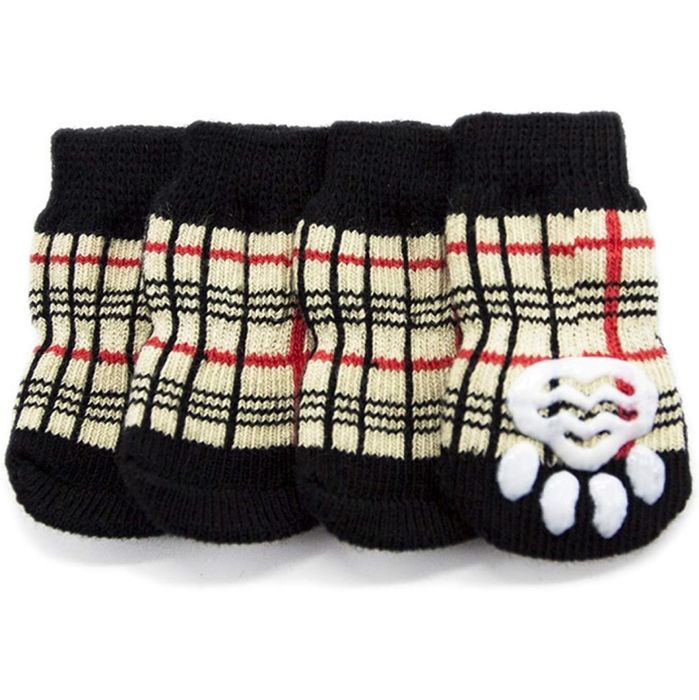 Шкарпетки для котів Alfie XS клітинка 4 шт - cts - masterzoo.ua
