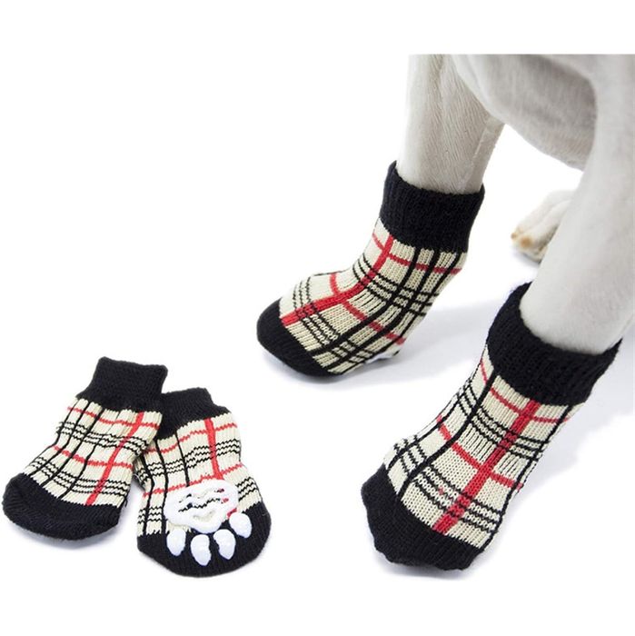 Шкарпетки для котів Alfie XS клітинка 4 шт - cts - masterzoo.ua