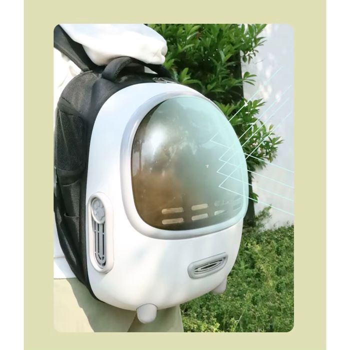 Рюкзак-переноска для кошек Me&Pet 33,5х28х43 см - белый - masterzoo.ua