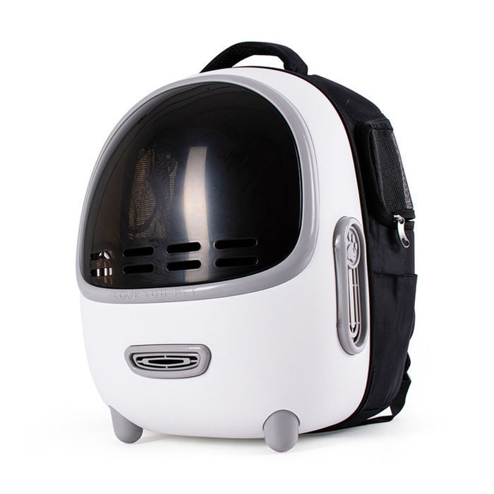 Рюкзак-переноска для кошек Me&Pet 33,5х28х43 см - белый - masterzoo.ua