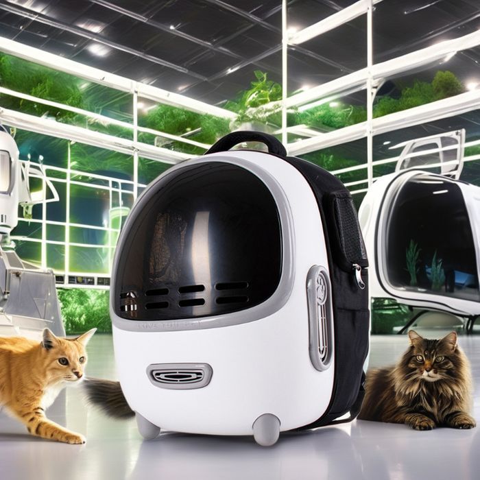 Рюкзак-переноска для кошек Me&Pet 33,5х28х43 см - белый - masterzoo.ua