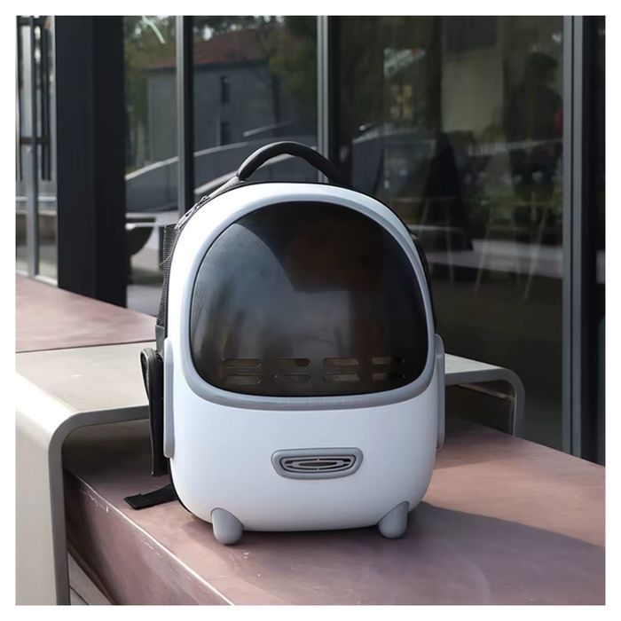 Рюкзак-переноска для кошек Me&Pet 33,5х28х43 см - белый - masterzoo.ua