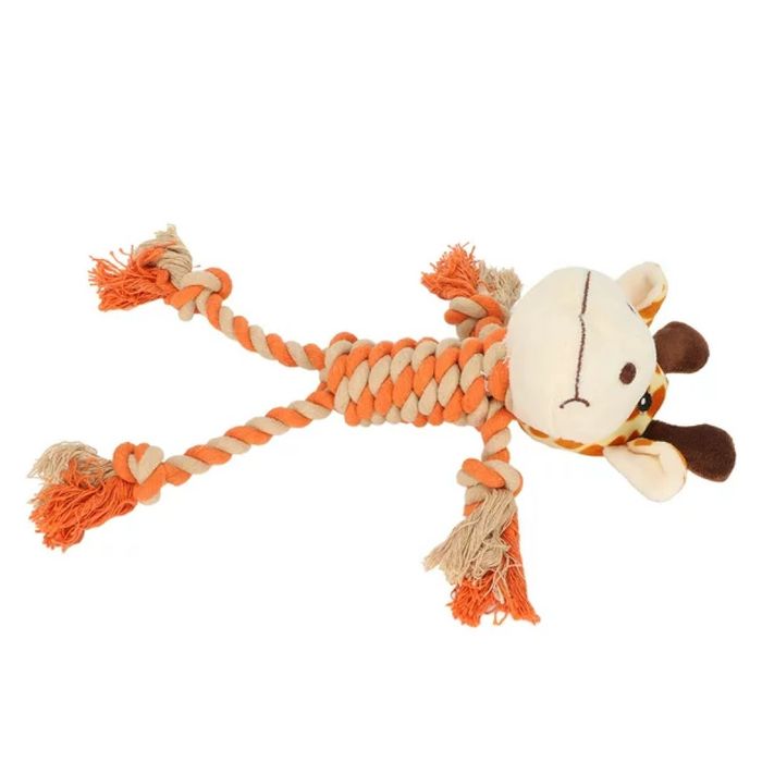 Іграшка для собак MasterZoo Жираф з мотузки 38 см - masterzoo.ua