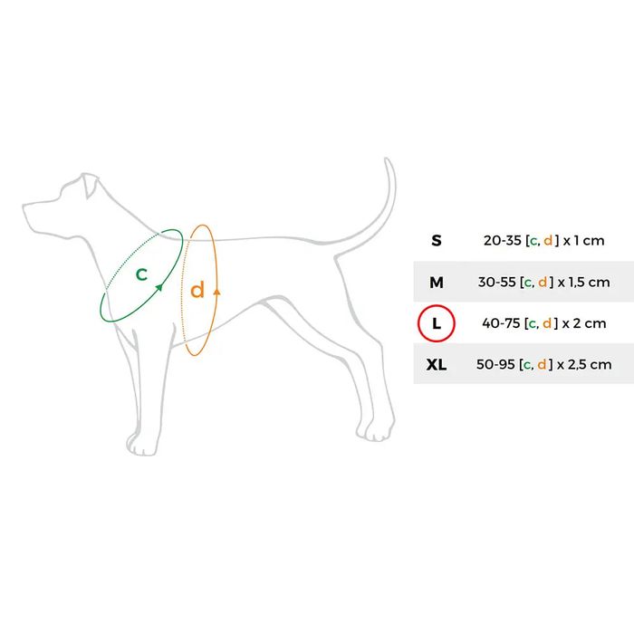 Шлея для собак регульована Amiplay Basic L 40-75 см / 20 мм (червона) - masterzoo.ua