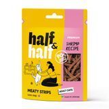 Ласощі для котів Half&Half Meaty Strips Adult 50 г - креветка - masterzoo.ua